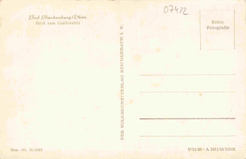 Bad Blankenburg mit Burgruine Greifenstein * 1953