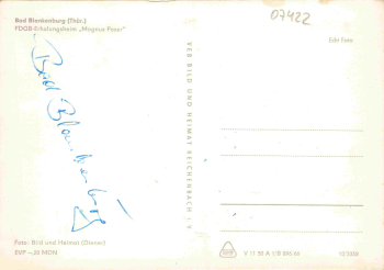 Bad Blankenburg FDGB Erholungsheim "Magnus Poser" * 1966