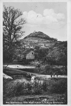 Bad Blankenburg Blick zur Ruine Greifenstein o 1929