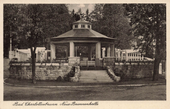 Bad Charlottenbrunn new fountain hall Silesia Jedlina-Zdrój * around 1930