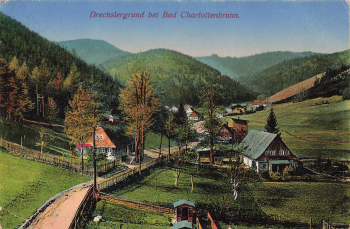 Bad Charlottenbrunn Drechslergrund Silesia Jedlina-Zdrój o 1918