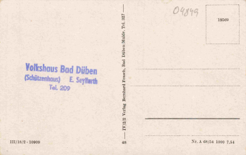 Bad Düben Volkshaus Schützenhaus * 1954