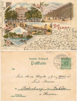 Bad Elmen Schoenebeck Litho o 12.7.1898