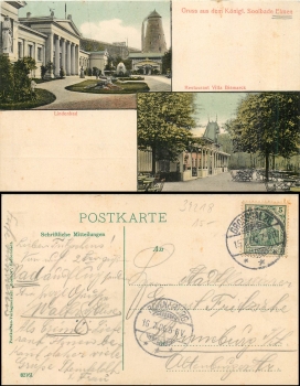 Schönebeck Soolbad  Elmen Villa Bismarck o 15.7.1906