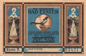 Bad Elster Vogtland Notgeldschein um 1920