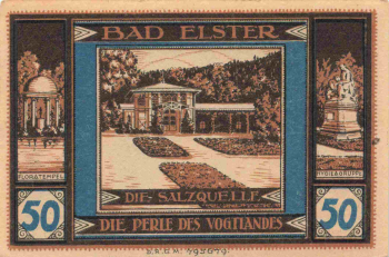 Bad Elster Vogtland Notgeldschein um 1920