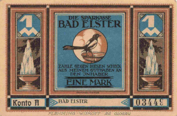 Bad Elster Vogtland Notgeldschein um 1920