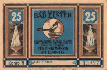 Bad Elster Vogtland Notgeldschein um 1920