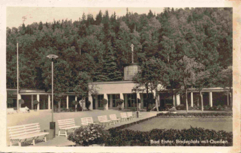 Bad Elster Vogtland Badeplatz mit Quellen o 1951