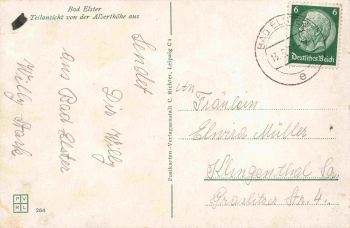 Bad Elster Vogtland von der Alberthöhe o 1934