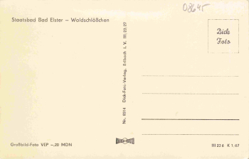 Bad Elster Vogtland Waldschlößchen * 1967