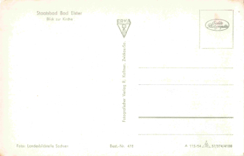 Bad Elster Vogtland Blick zur Kirche * 1957