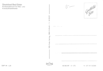 Bad Elster Vogtland Clinical Sanatorium for Heart and Circulatory Diseases * 1975