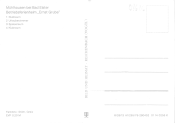Mühlhausen Bad Elster Vogtland Betriebsferienheim "Ernst Grube" * 1976