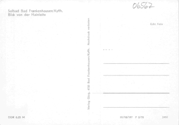 Bad Frankenhausen von der Hainleite * 1978