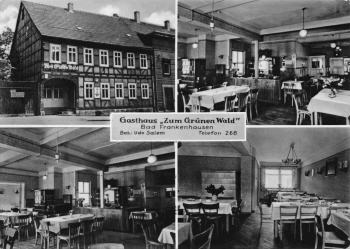 Bad Frankenhausen Gasthaus zum Grünen Wald * 1963
