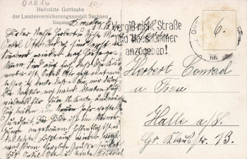 01816 Bad Gottleuba Heilstätte Eingang o 1934