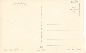 01816 Bad Gottleuba Sanatorium der SVA * 1956
