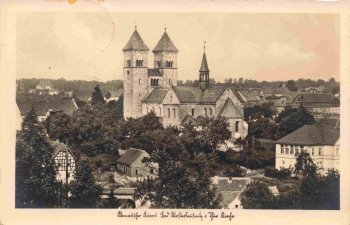 Bad Klosterlausnitz Kirche Bahnpoststempel Weimar-Gera Zug 2433 o 1935