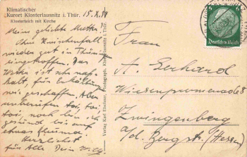 Bad Klosterlausnitz Klosterteich o 1934