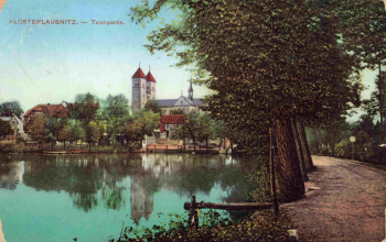 Bad Klosterlausnitz Teich Bahnpost Weimar-Gera Zug 413 o 1918