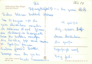 Bad Kösen Haus am Kurpark gebraucht 1973