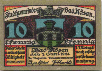 Bad Kösen Notgeldschein 1921