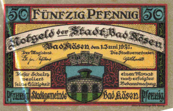 Bad Kosen emergency money 50 Pfennig 1921