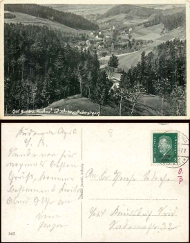 Bad Kudowa Kreis Glatz KudowaTal mit Heuscheuerstrasse o 15.4.1931