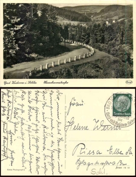 Bad Kudowa Kreis Glatz Heuscheuerstrasse o 14.8.1940
