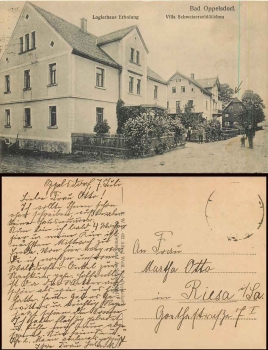Bad Oppelsdorf Logierhaus Erholung Villa Schweizerschlößchen o ca. 1920