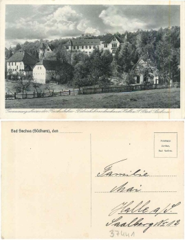 37441 Bad Sachsa convalescent home Reichsbahn-Betriebskrankenkasse Halle * around 1930