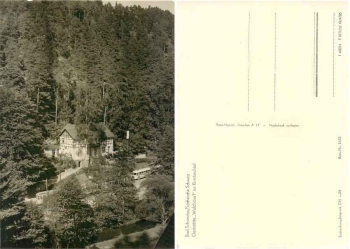 01815 Bad Schandau Gaststaette Waldhaeusl Kirnitzschtal *1964 Hanisch1633