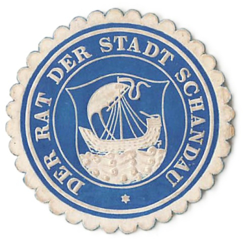 01814 Bad Schandau Siegelmarke des Rat der Stadt um 1920