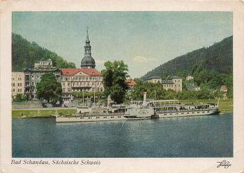 Elbe steamship "Pillnitz" off Bad Schandau * 1952