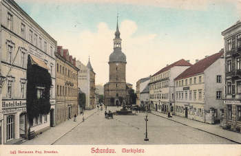 01814 Bad Schandau Marktplatz * um 1910