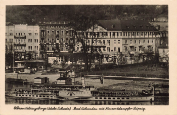 Elbe steamship "Leipzig" off Bad Schandau, steamship hotel, circa 1944