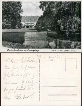 Bad Warmbrunn Giant Mountains District Hirschberg Castle Park gebr. around 1940