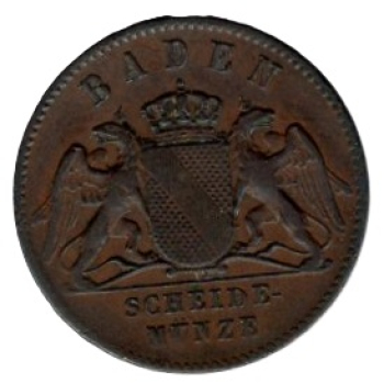 Baden 1 Kreuzer 1871 Frederick I. Minor coin