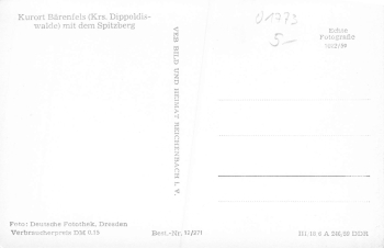 01773 Baerenfels Erzgebirge * 1959
