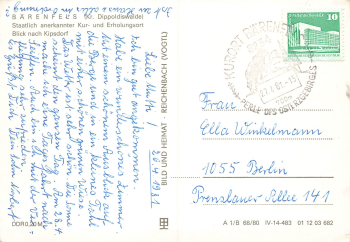 01773 Baerenfels Erzgebirge o 1981