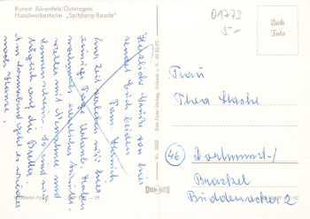 01773 Baerenfels Erzgebirge Craftsmen's home, used, circa 1960