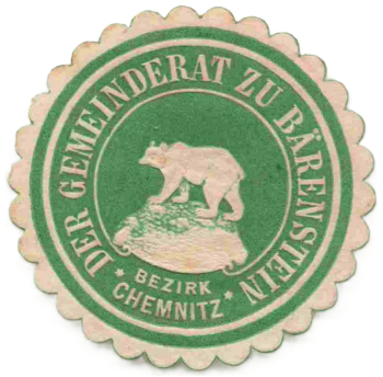 Bärenstein Sachsen Siegelmarke um 1920