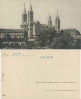 Bamberg, Dom Westansicht, * ca. 1920
