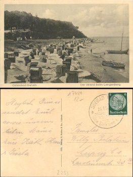 Ostseebad Bansin Strand beim Langenberg  o 23.07.1937