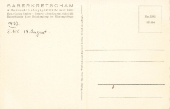 Barberhaeuser Riesengebirge Barberkretscham Schlesien Borowice * 1937