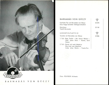 Barnabas von Géczy with violin