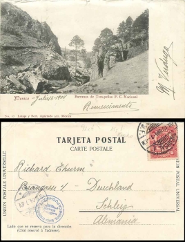 Barranca de Tres-penas F.C. Nacional Mexico o 3.8.1904