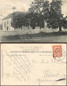 Batavia Groet Oude stadskerke Nederlandsch-Indie o 4.10.1910