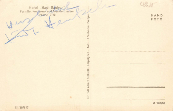 Bautzen Hotel City of Bautzen Interior view * 1955